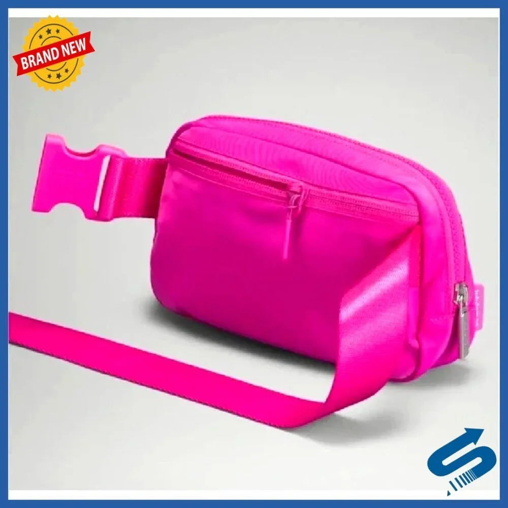 Water-Resistant Belt Bag with Phone Pocket, 1L Capacity, 7.5x5x2 Inches